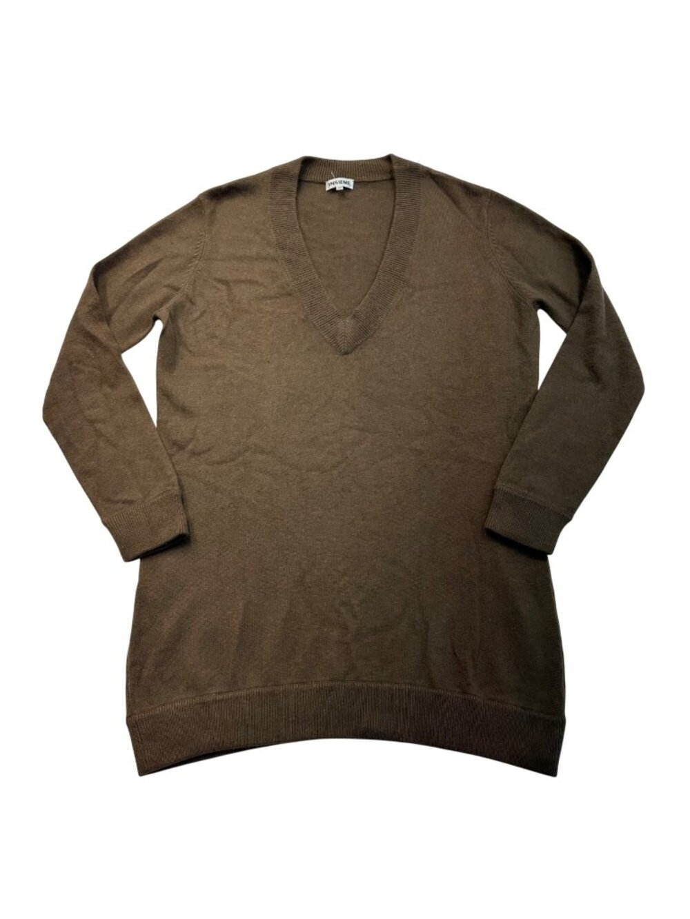 Insieme Silk Cashmere Tunic Sweater Jumper Womens Size EU 38 (M) Brown Classic